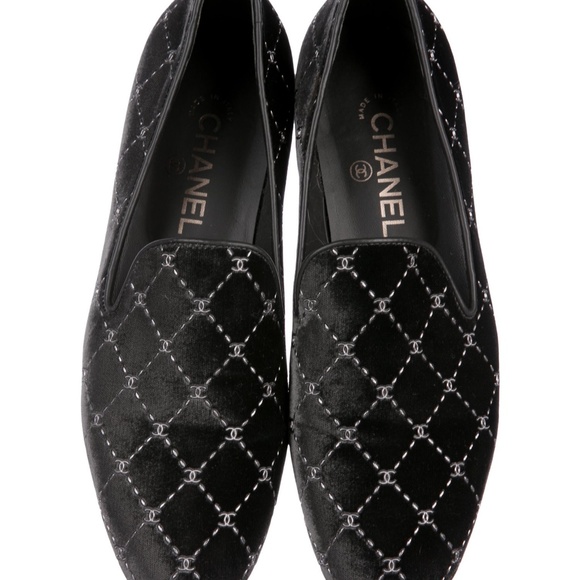 Chanel Logo Loafers SZ 39.5 - Picture 1 of 5